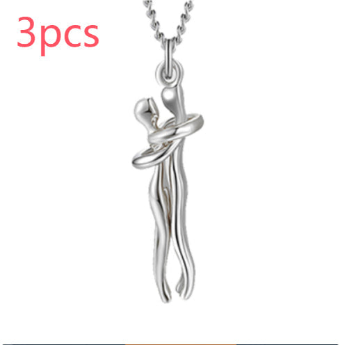 Love Hug Necklace Unisex Men Women Couple Jewelry Simple Temperament Clavicle Chain Valentines Day Lover Gift What Else You Got?