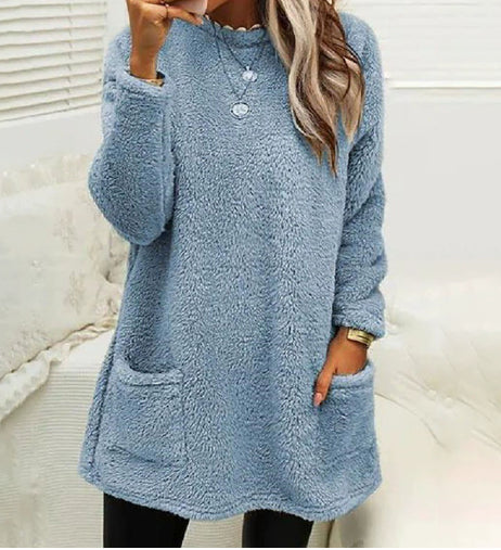 Women’s Winter Fleece Pullover Sweater with Pockets What Else You Got?