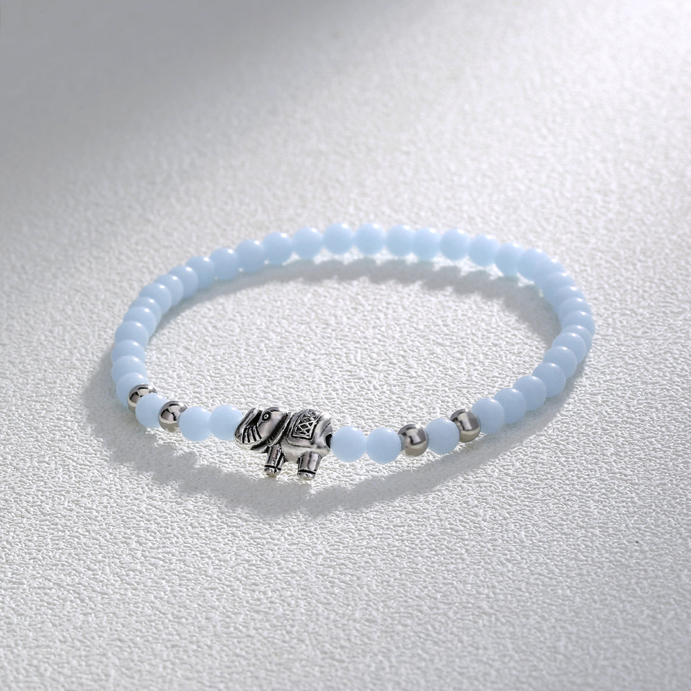 Vintage Elephant Luminous Bead Bracelet – Glow‑in‑the‑Dark Charm Bracelet (Unisex) What Else You Got?