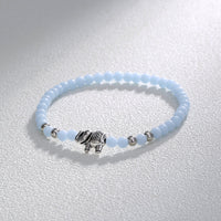 Glow-in-the-Dark Elephant Charm Bracelet – Vintage Wisdom & Strength Jewelry (Unisex)