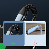 PD Fast Charge 100W Braided USB-C to USB-C Cable - 1m & 2m (10ft) - High-Speed Charging & Data Sync - Durable Nylon Braided - Compatible with iPhone, MacBook, iPad & More