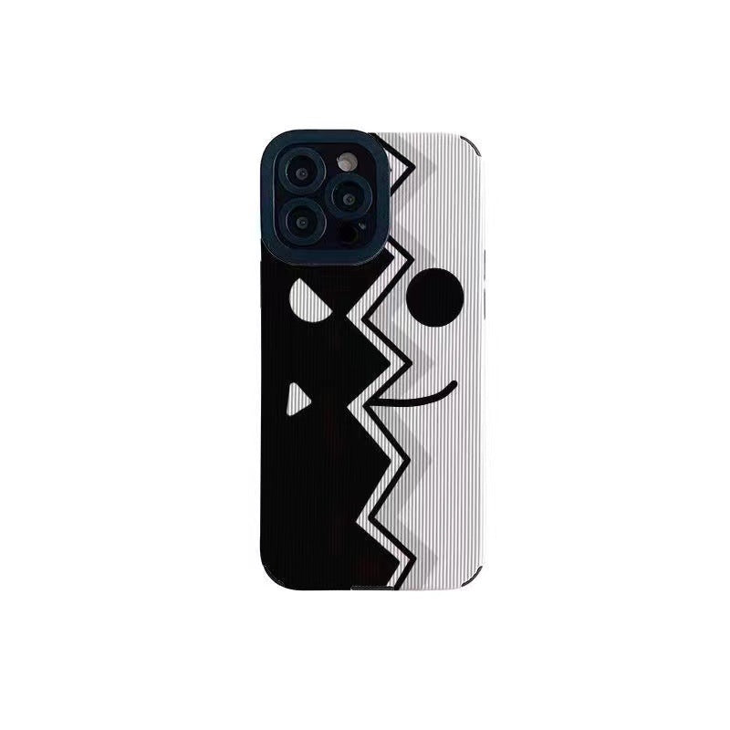 Wavy Texture Anti‑Fall iPhone Case – All‑Inclusive Imitation Leather Chinese‑Style Protective Cover What Else You Got?