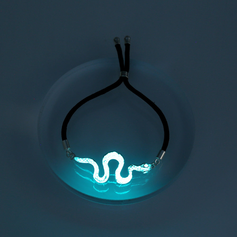 Glow-in-the-Dark Silver Snake Oil Necklace - Faith-Inspired Jewelry