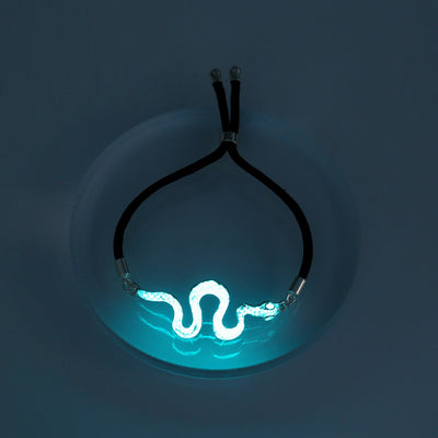 Glow-in-the-Dark Silver Snake Oil Necklace - Faith-Inspired Jewelry