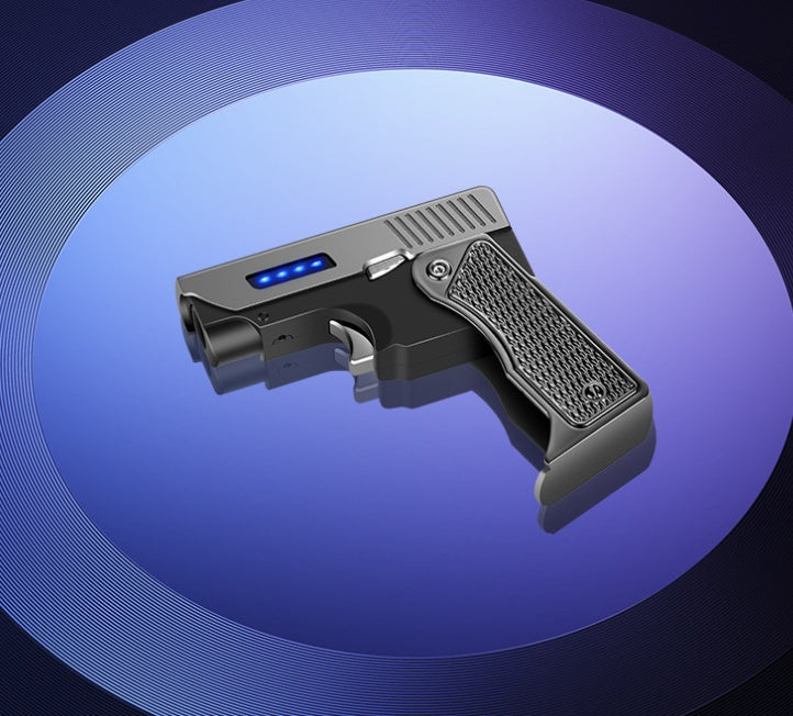 Dual‑Arc Foldable Gun‑Style Lighter – USB Rechargeable & Butane Hybrid Windproof Flame What Else You Got?