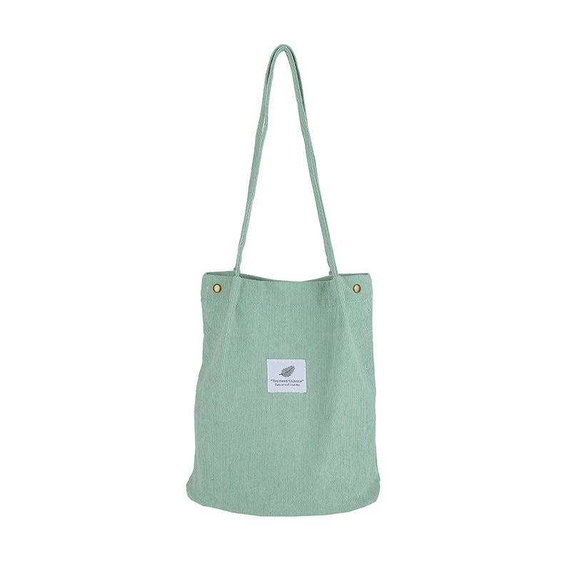 Artistic Corduroy Streetwear Bucket Bag with Laptop Compartment What Else You Got?