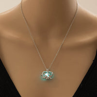 Glow-in-the-Dark Elephant Necklace – Luminous Zinc Alloy Pendant Jewelry