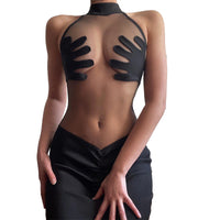 Elegant Women's Black Round Neck Slim Fit Dress - Fashionable & Modest Design