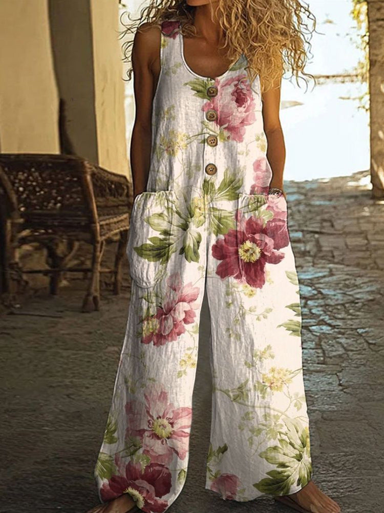 Womens Sleeveless Loose Pocketed Jumpsuit What Else You Got?