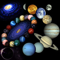 Solar System Planet Bracelet – Natural Stone Chakra Bead Jewelry for Everyday Wear