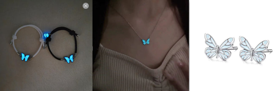 Blue Luminous Butterfly Jewelry Set What Else You Got?