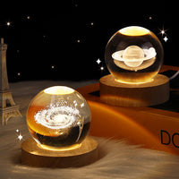 Heavenly 3D Starry Sky Crystal Ball Night Light - Nebula & Planets Projection Lamp - Perfect Christian Gift for Any Occasion