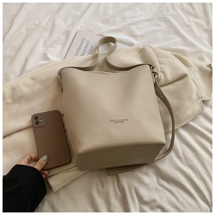 Soft Leather PU Bucket Bag For Women Ideal For Commuting To Work What Else You Got?