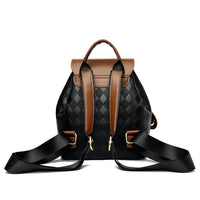 Women’s PU Leather Bucket Backpack – Casual Shoulder Bag for School & Travel