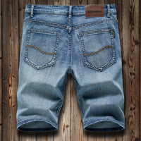 Summer Stretch Denim Shorts Mens Capri Pants