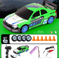 4WD RC Drift Car with LED Headlights – High-Speed 2.4GHz Remote Control Racing Car