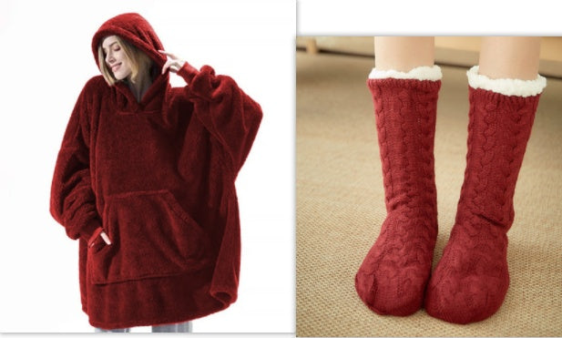 Oversized Wearable Blanket Hoodie – Double-Sided Fleece Sweatshirt with Big Pocket What Else You Got?
