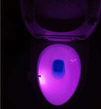 Motion-Sensor Toilet LED Night Light – 8-Color, Battery-Powered, Universal Fit for Safe Nighttime Bathroom Trips