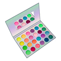 UV Glow Eyeshadow Palette – 24 Neon Colors for Blacklight Parties & Festivals