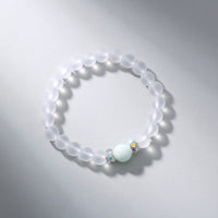 Glow-in-the-Dark Blue Luminous Glass Bead Bracelet – Fashion Jewelry with Luminous Effect