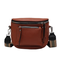 Soft PU Saddle Crossbody Bag – Patchwork Shoulder Purse for Everyday Use