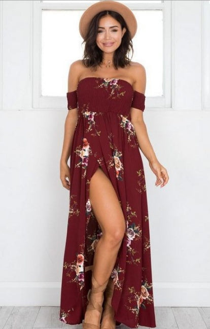 Boho style long dress women Off shoulder beach summer dresses What Else You Got?