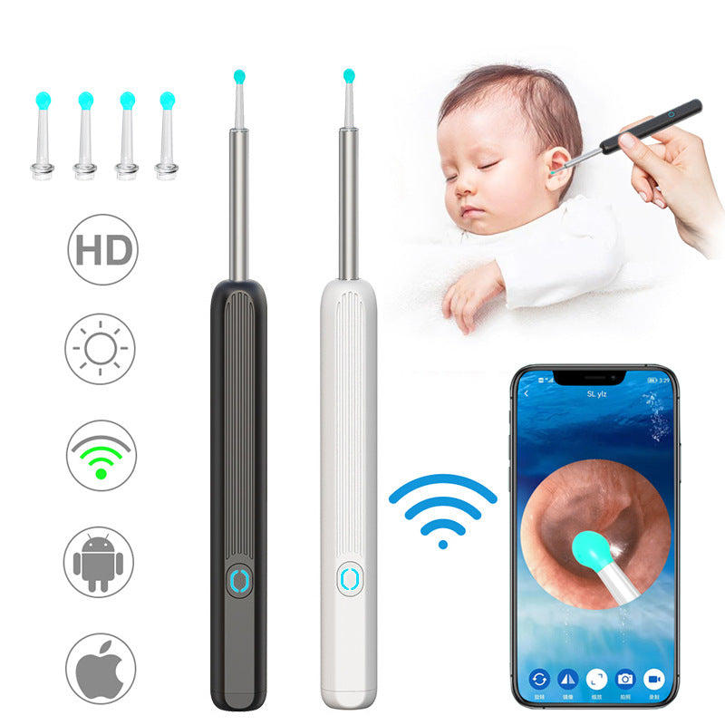Wireless Ear Cleaning Camera – Otoscope Ear Wax Removal Tool with LED Light & App