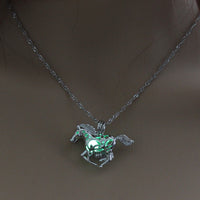 Glow-in-the-Dark Rainbow Pony Necklace – Luminous Pendant for Kids & Teens