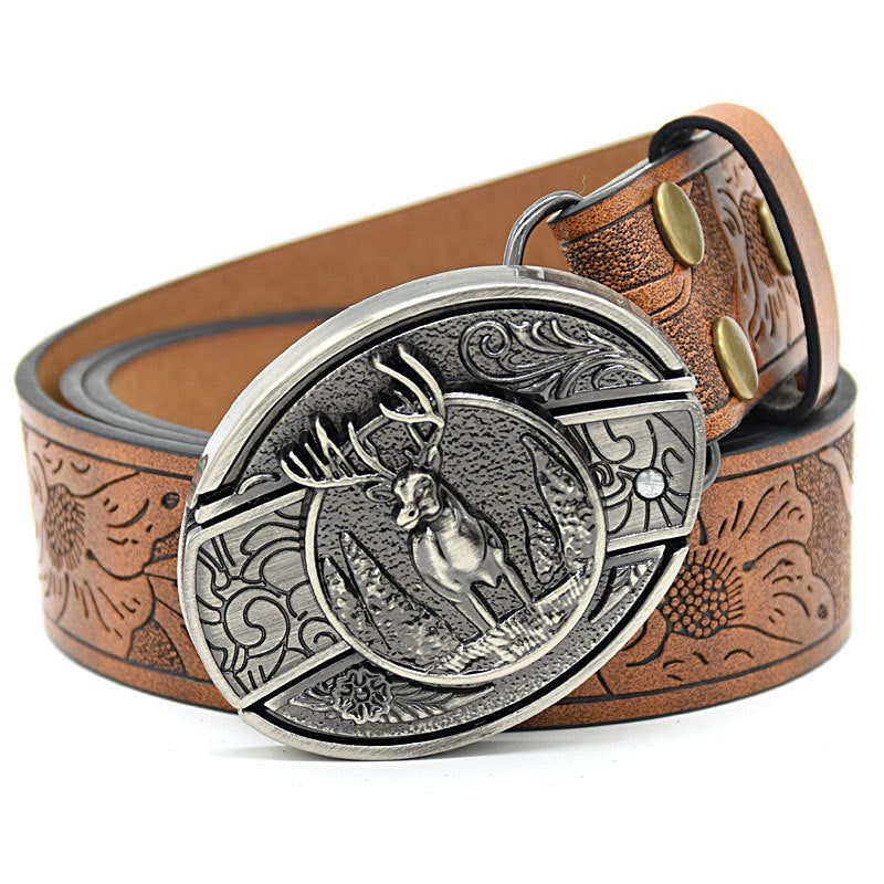 Personality Student Trendy Printing Engraving Smooth Buckle Knife Embossing Belt What Else You Got?