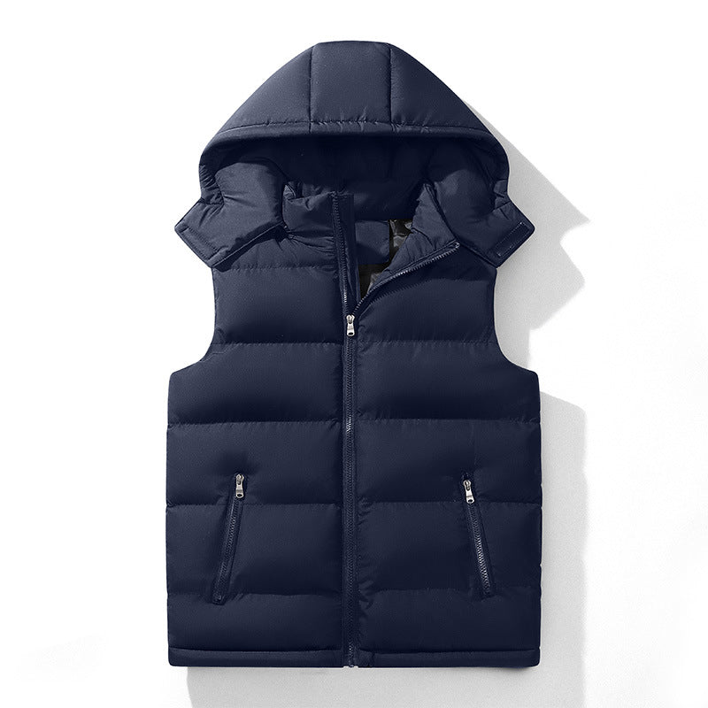 Men’s Hooded Thermal Vest – Extra‑Thick Casual Sleeveless Jacket with Zipper Pockets (XS–3XL) What Else You Got?