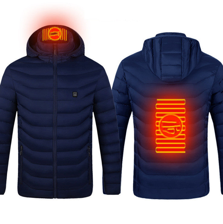 Winter Heated Jacket USB Electric Cotton Coat Zip-up Heater Thermal Clothing Heating Vest For Men What Else You Got?