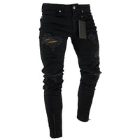 Men's Comfort Fit Stretch Jeans - Classic Pencil Pants for Everyday Wear