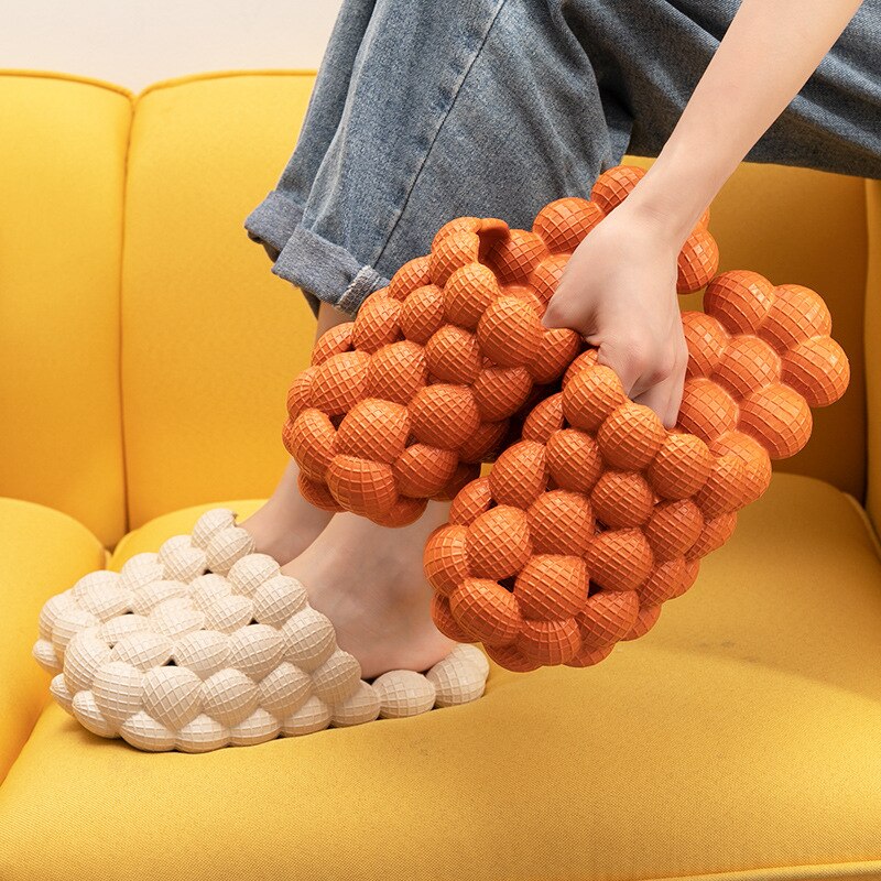 New Summer Fashion Massage Mesh  Bubble  Bathroom Slides Home Indoor Anti-Skid Shoes What Else You Got?