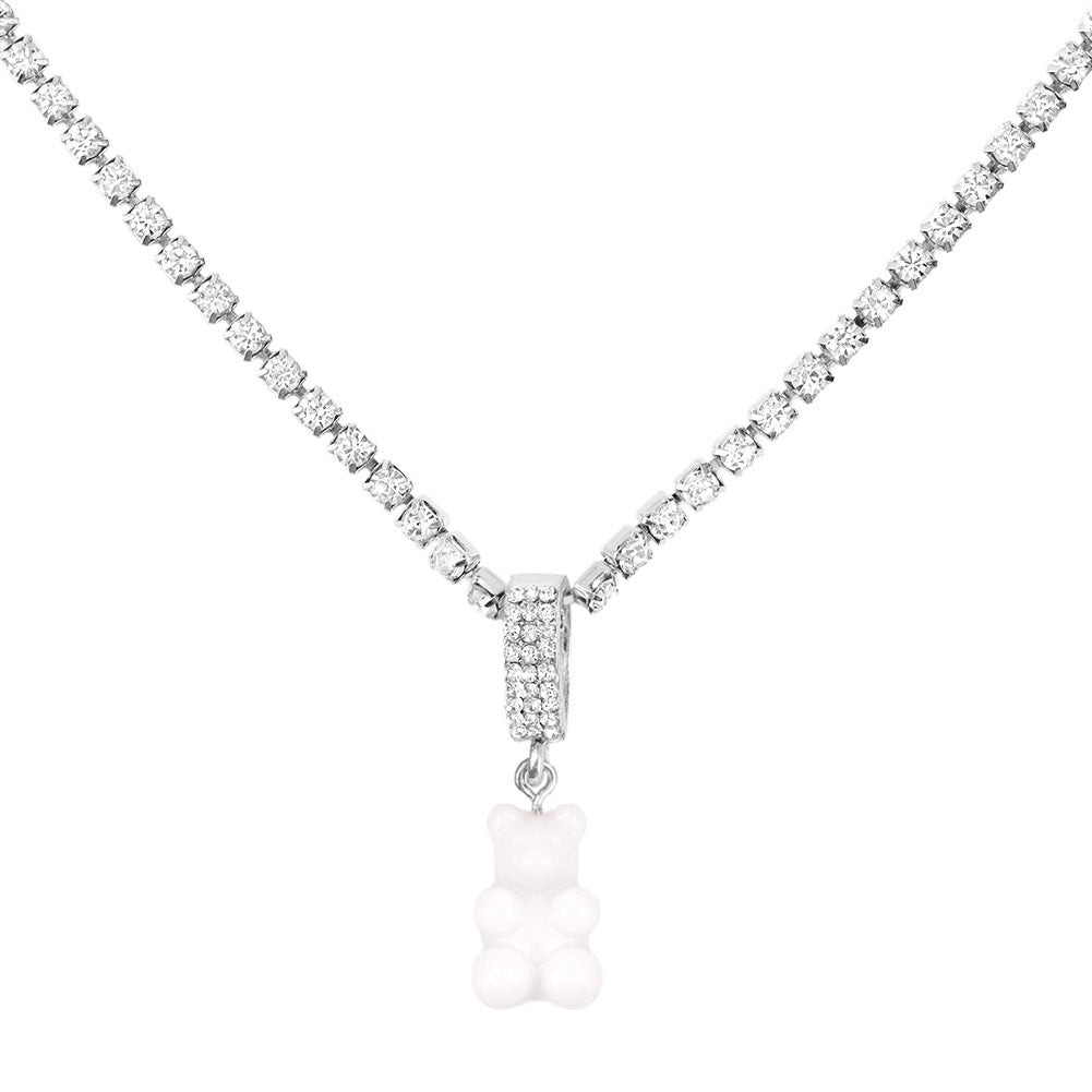Fashion Cartoon Bear Diamond Necklace What Else You Got?