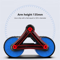 Divine Core Strengthener: Double Wheel Abdominal Exerciser for Men & Women - Automatic Rebound Waist Trainer & Home Gym Fitness Tool