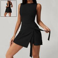 Women's Backless Fitness Jumpsuit – Sleeveless Gym Romper for Yoga & Workouts