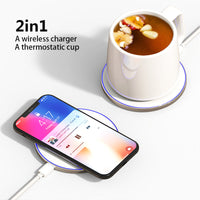 Divine Charge Wireless Coffee Mug - Stay Powered & Blessed | 200ml Ceramic Mug with Wireless Charger