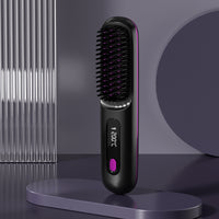 2-in-1 Cordless Hair Straightening Comb – Fast-Heating USB Rechargeable Brush