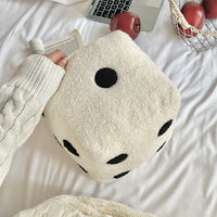 Dice Plush Throw Pillow – Fun Game Room Decor & Novelty Sofa Cushion