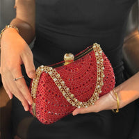 Rhinestone Evening Clutch – Diamond-Inlaid Bridal & Party Bag for Weddings and Galas