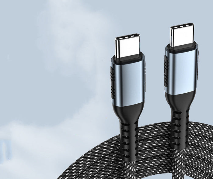 PD Fast Charge 100W Braided USB-C to USB-C Cable - 1m & 2m (10ft) - High-Speed Charging & Data Sync - Durable Nylon Braided - Compatible with iPhone, MacBook, iPad & More