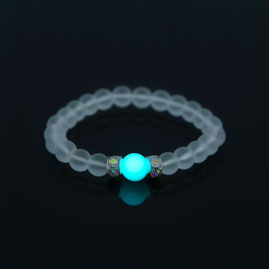 Blue Luminous Glass Bead Bracelet – Glow‑in‑the‑Dark Fashion Jewelry What Else You Got?