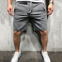 Men's Grey Gym Shorts – Breathable Cotton Athletic Training Shorts for Workouts & Casual Wear