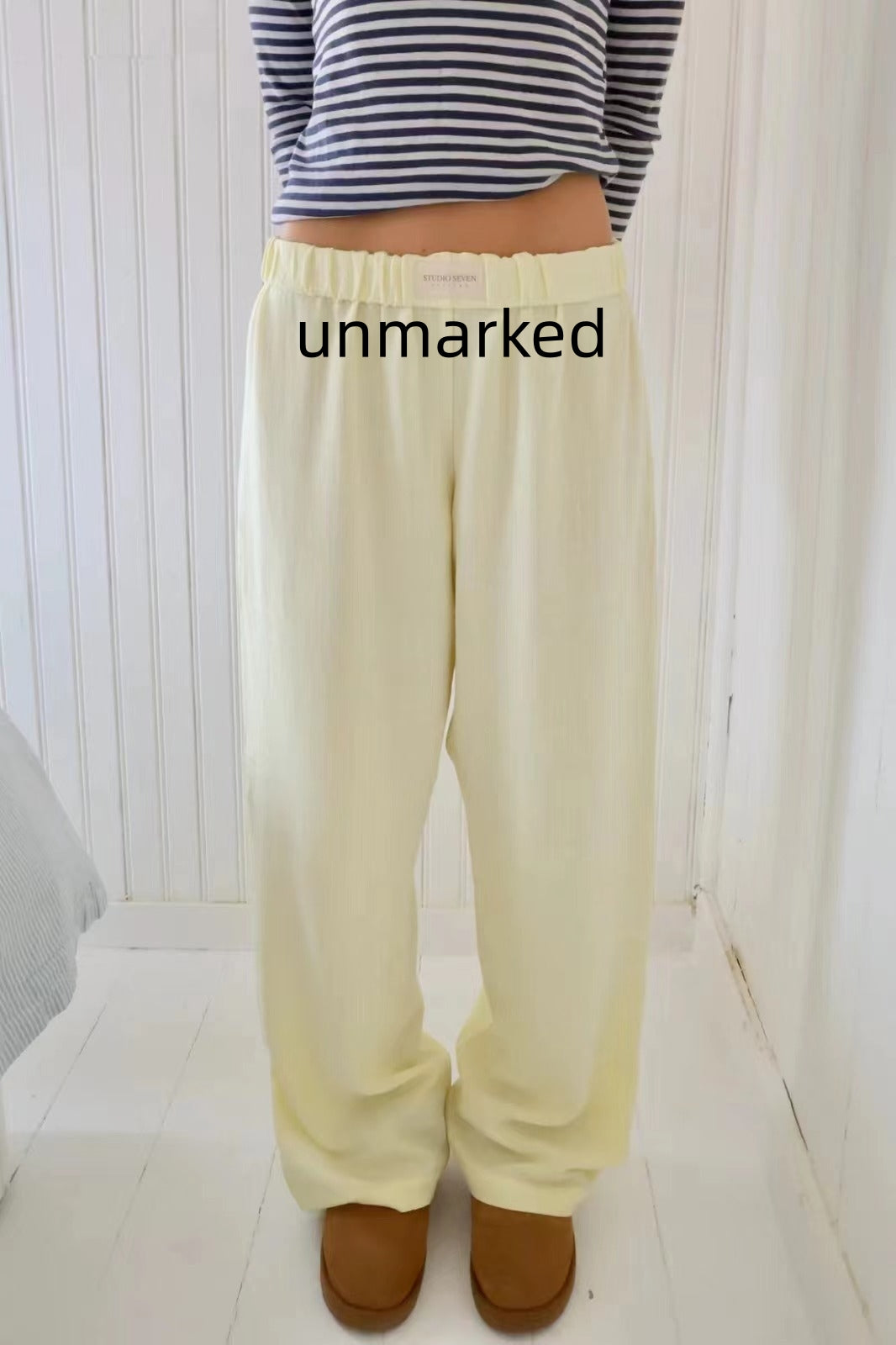 Fashion Y2K Striped Straight Trousers Summer Elastic High Waist Wide Leg Pants For Women What Else You Got?