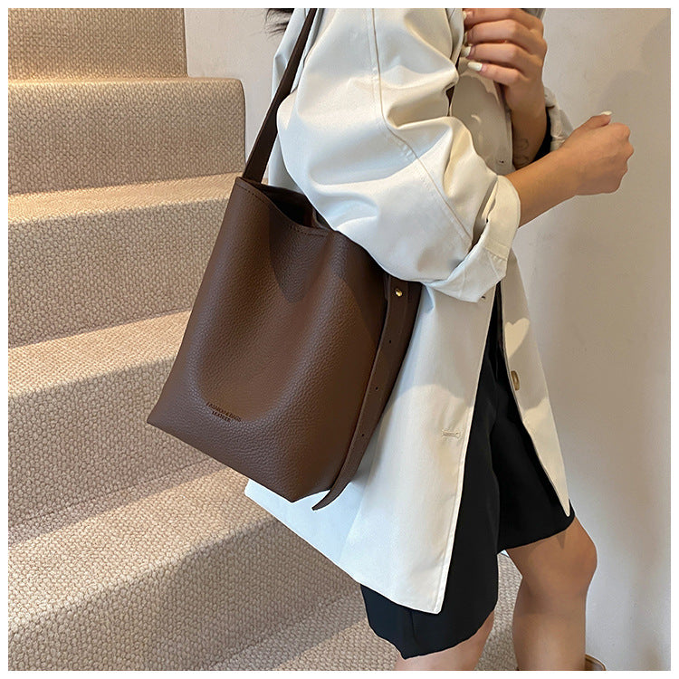 Soft Leather PU Bucket Bag For Women Ideal For Commuting To Work What Else You Got?