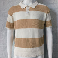 Elegant Christian-Inspired Summer Lapel Sweater for Men - Short Sleeve Fashion Wear | Stylish & Modest Design