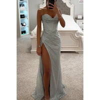 Graceful Split Suspender Evening Gown - Modest & Luxurious Christian Dress for Women