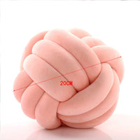 Cozy Knotted Plush Ball Throw Pillow - Soft & Cuddly Decor for Home