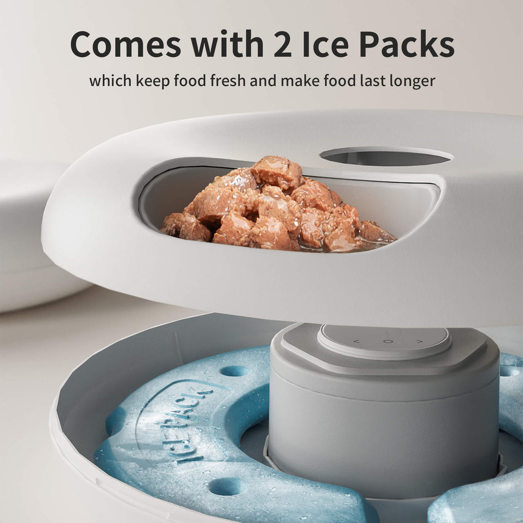 Donut Frost WiFi 6 Meal Automatic Cat Food Dispenser With App Control, Dry & Wet Food Automatic Cat Feeder, Smart Dog Feeder With Two Ice Packs, Programmable Timer, Holds 6 X Of Food What Else You Got?