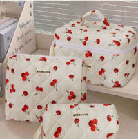 Travel Cosmetic Bag – Portable Cotton Makeup & Skincare Organizer